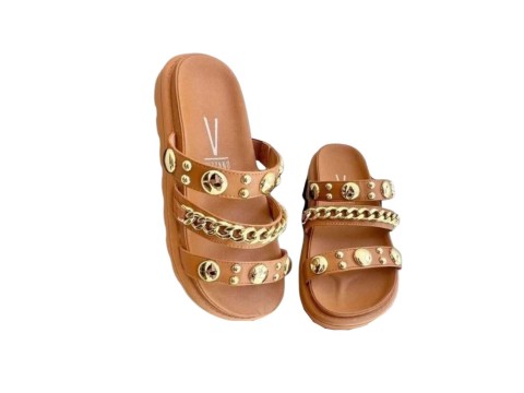 CHINELO SLIDE PAPETE VIZZANO 6510.102 - Caramelo