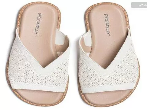 CHINELO VAMP COM DETALHES PICCADILLY 505038 - Branco