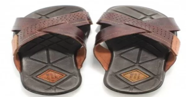Chinelo couro west coast cheap