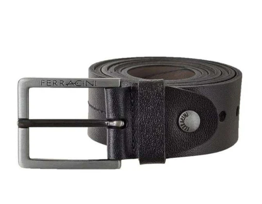 CINTO MASCULINO EM COURO FERRACINI FC565 - Preto