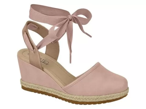 ESPADRILLE AMARRAÇÃO BEIRA RIO CONFORTO 4218.102 - Rosa