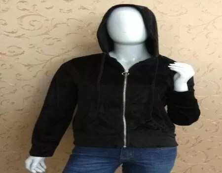 JAQUETA FEMININA BÁSICA EM PLUSH HERING KM03 - Preto