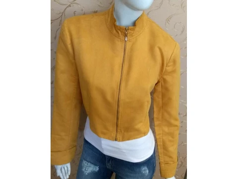 JAQUETA SUEDE MARIA VALENTINA 101460 - Amarelo