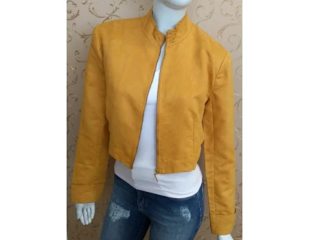 JAQUETA SUEDE MARIA VALENTINA 101460 - Amarelo