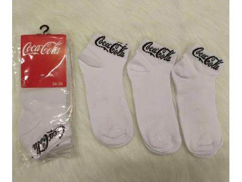 KIT 3 MEIAS INVISÍVEL COCA COLA 10099004 - Branco KIT 3 MEIAS INVISÍVEL COCA COLA 10099004 - Branco