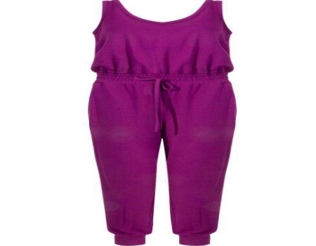 MACACÃO REGATA MOLETOM COM BOLSOS SEIKI 290049 - Roxo