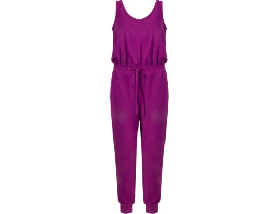 MACACÃO REGATA MOLETOM COM BOLSOS SEIKI 290049 - Roxo