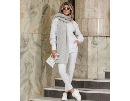MANTA TRICOT LIA BEAUTIFULL 30062 - Cinza