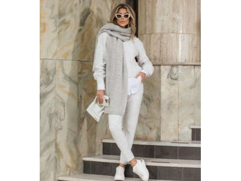 MANTA TRICOT LIA BEAUTIFULL 30062 - Cinza