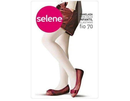 MEIA CALÇA INF CANELADA FIO 70 SELENE 9500.002 - Branco