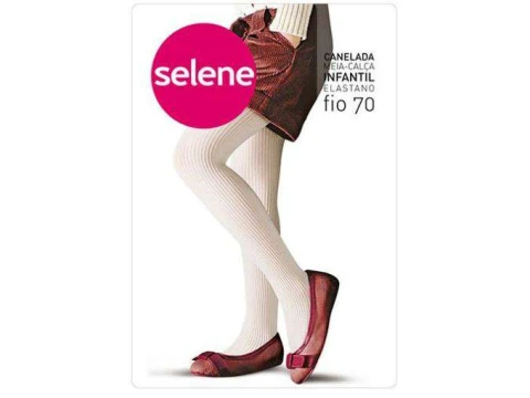 MEIA CALÇA INF CANELADA FIO 70 SELENE 9500.002 - Branco