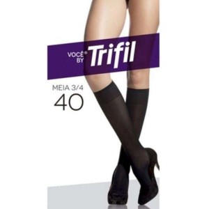 MEIA FINA 3/4 40 TRIFIL W06163 - Preto