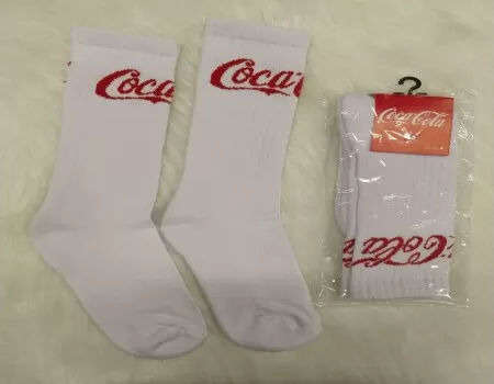 MEIA MASCULINA CANO LONGO COCA COLA 10140002 - Branco