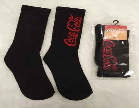 MEIA MASCULINA CANO LONGO COCA COLA 10140002 - Preto