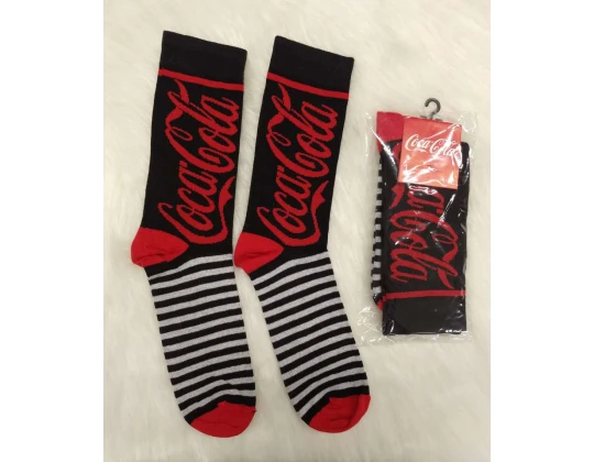MEIA MASCULINA CASUAL COCA COLA 100285002 - Preto