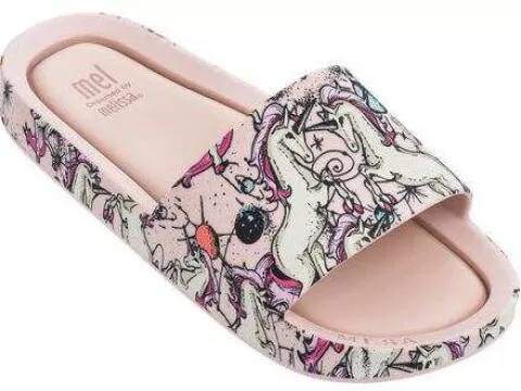 MELISSA BEACH SLIDE 3DB RAINBOW 32389 - Rosa