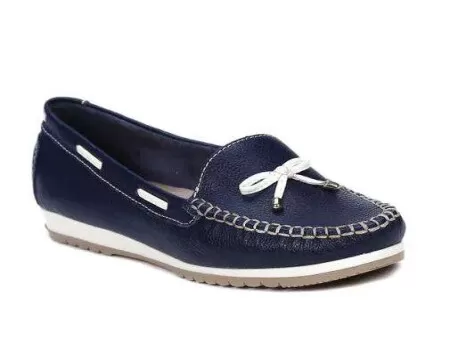 MOCASSIM FEMININO EM COURO BOTTERO 306101 - Marinho