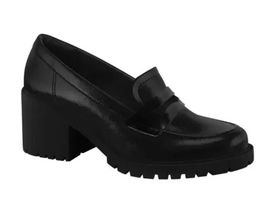 MOCASSIM LOAFER SALTO COMFORTFLEX 23-76301 - Preto