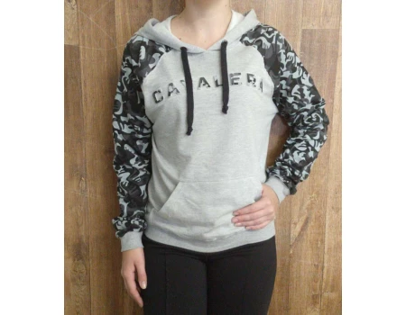 MOLETOM FEMININO MANGAS EM CAMUFLADO CAVALERA 04.01.4291 - Cinza
