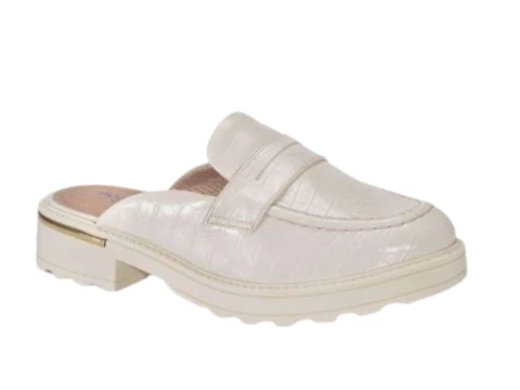 MULE TRATORADO CROCO PICCADILLY 735020-4 - Off white