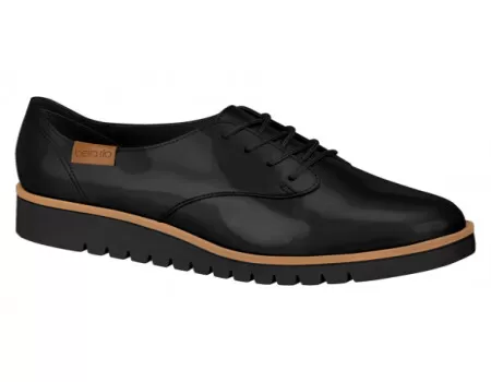 OXFORD BEIRA RIO CONFORTO VERNIZ 4174.101 - Preto