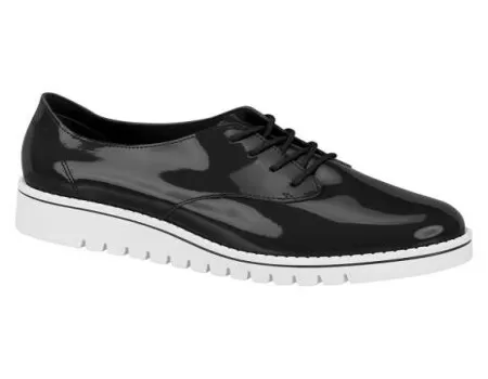 OXFORD SOLADO BRANCO VERNIZ BEIRA RIO 4174.419 - Preto