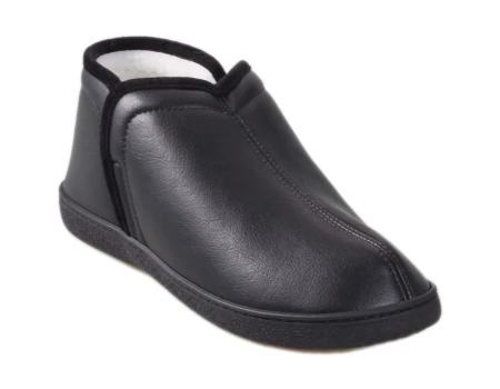 PANTUFA BOTA C/FORRO PELE UNISSEX LEFFA 793 - Preto