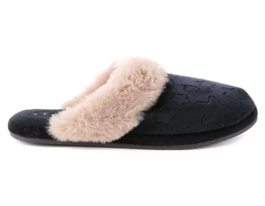 PANTUFA GOLA PELE SAFIRA ESTRELA LEFFA 460 - Preto