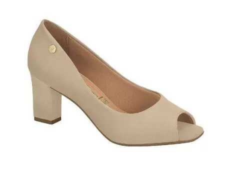 PEEP TOE NOBUCK FEMININO VIZZANO 1818.500 - Bege