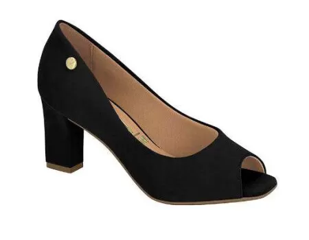 PEEP TOE NOBUCK FEMININO VIZZANO 1818.500 - Preto