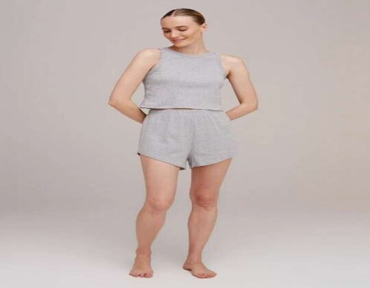 PIJAMA CURTO FEMININO BÁSICO HERINH 7CKR - Cinza