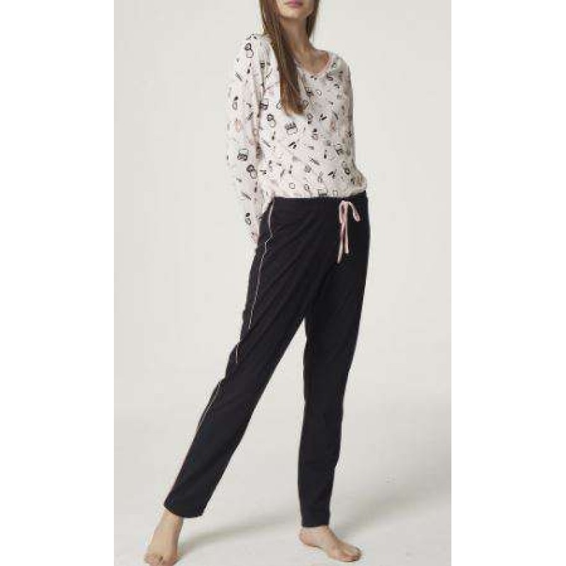 PIJAMA FEMININO EM MANGA LONGA HERING 7BUV - Rosa - Delabela