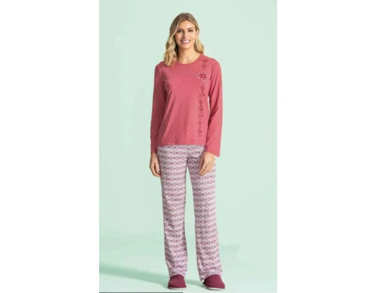 PIJAMA ESTAMPADO MANGA LONGA LUA ENCANTADA 101041 - Rosa