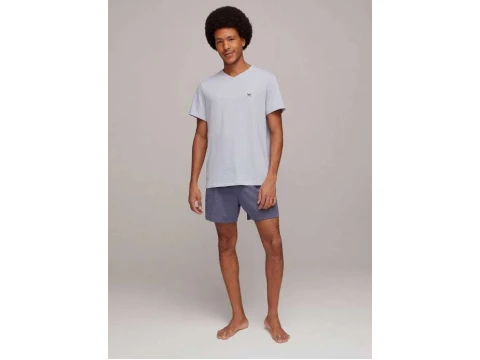 PIJAMA MASCULINO MANGA CURTA HERING 7613 - Azul