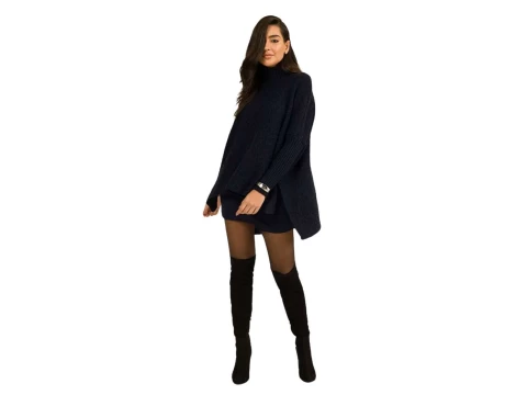 PONCHO LAVINIA TRICOT BEAUTIFULL 30641 - Marinho