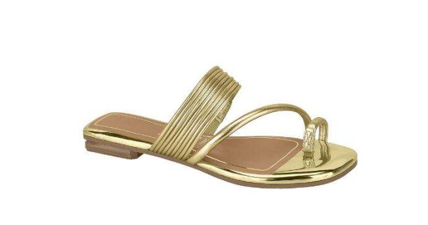 RASTEIRA FEMININA TIRAS VIZZANO 6431.210 - Dourado - Delabela