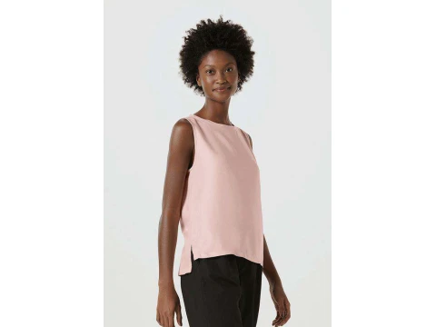 REGATA BÁSICA FEMININA HERING H7EU - Rosa claro
