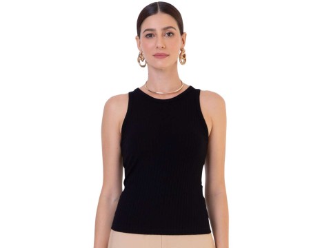 REGATA CANELADA SEIKI 431329 - Preto