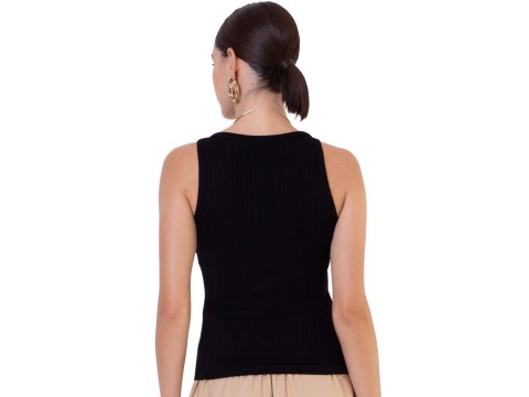 REGATA CANELADA SEIKI 431329 - Preto