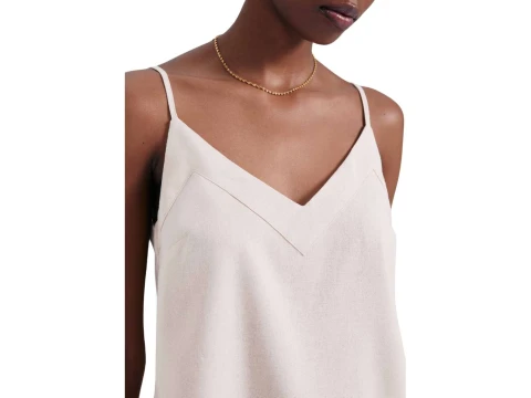 REGATA EM LINHO FEMININA HERING K4FL - Creme REGATA EM LINHO FEMININA HERING K4FL - Creme
