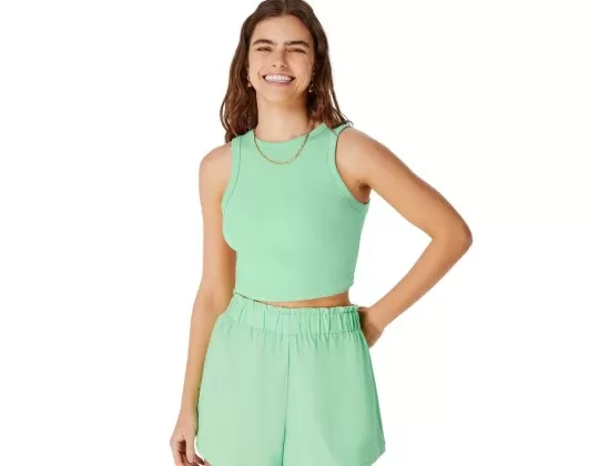 REGATA FEMININA CROPPED EM RIBANA HERING 4AJ0 - Verde limao