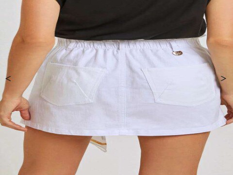 SAIA CURTA COM LENÇO MORENA ROSA 05531 - Branco