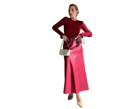 SAIA MID EM COURO FAKE BEAUTIFULL 30709 - Marrom