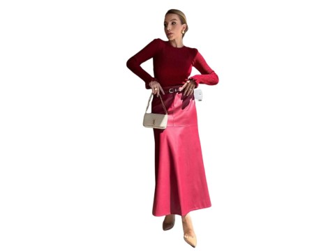 SAIA MID EM COURO FAKE BEAUTIFULL 30709 - Marrom