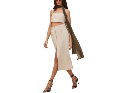 SAIA MIDI CARGO COM FAIXA MORENA ROSA 118437 - Bege
