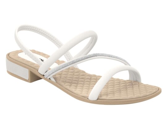 SANDALIA COM STRASS PICCADILLY 590022-7 - Branco
