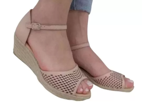 Sandália espadrille anabela ala com hot sale trama feminina