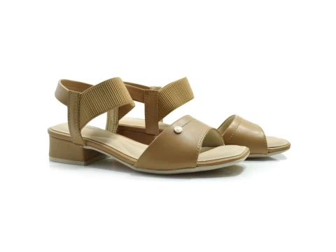 SANDÁLIA FEMININA C/ ELASTICO COMFORTFLEX 24-55401 - Caramelo