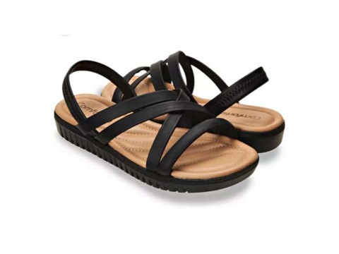 SANDÁLIA FEMININA C/ TIRAS COMFORTFLEX 23-43402 - Preto