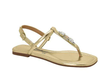 SANDÁLIA FEMININA COM PEDRARIAS VIZZANO 6374.414 - Dourado
